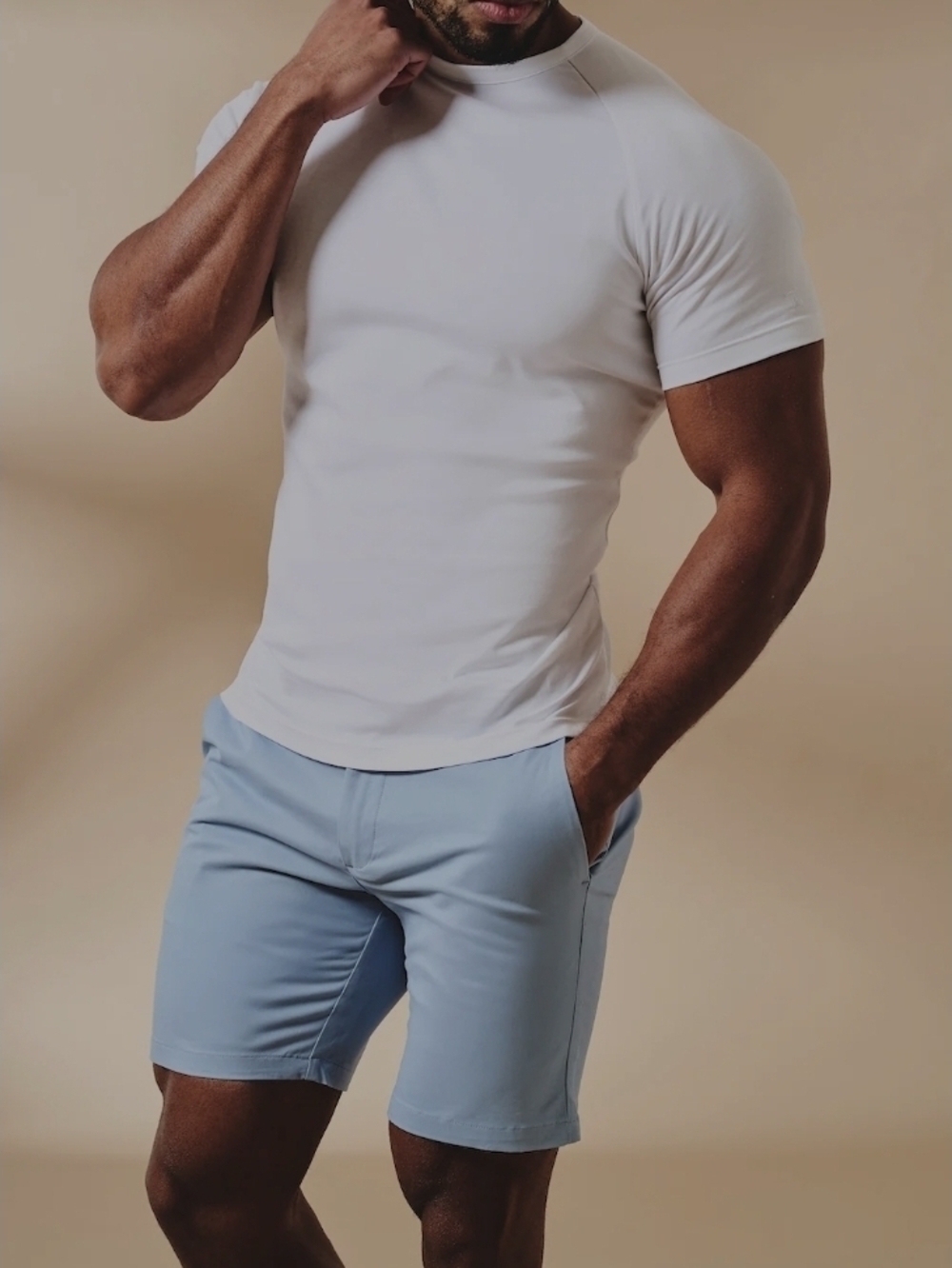 Men's Athletic Shorts in Light Blue